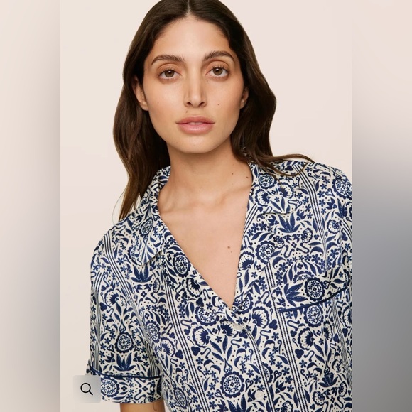 NWT Eberjey x Casa Del Sol - Inez Washable Silk Printed Short PJ Set size small - Picture 13 of 15